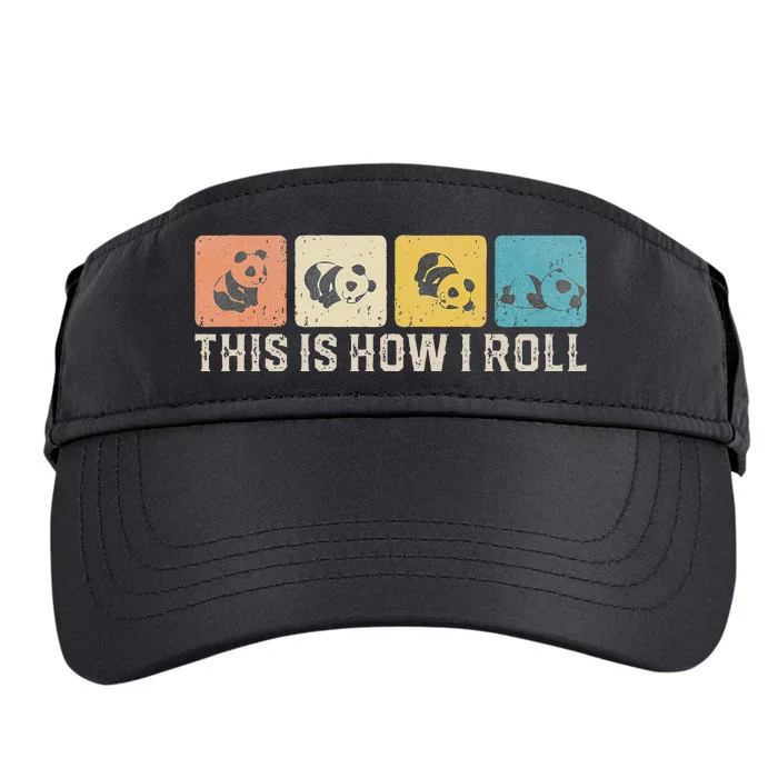 Cute Baby panda This Is How I Roll Little Bear Lazy Panda Adult Drive Performance Visor