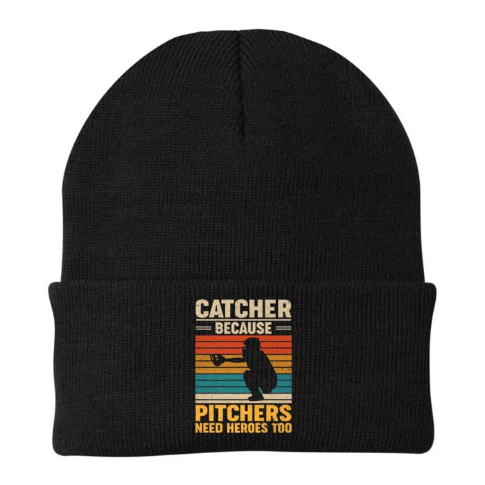 Catcher Because Pitchers Need Heroes Too Knit Cap Winter Beanie