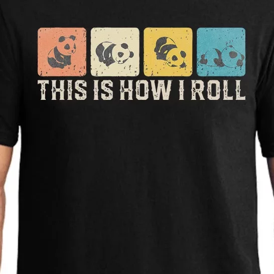 Cute Baby Panda This Is How I Roll Little Bear Lazy Panda Pajama Set