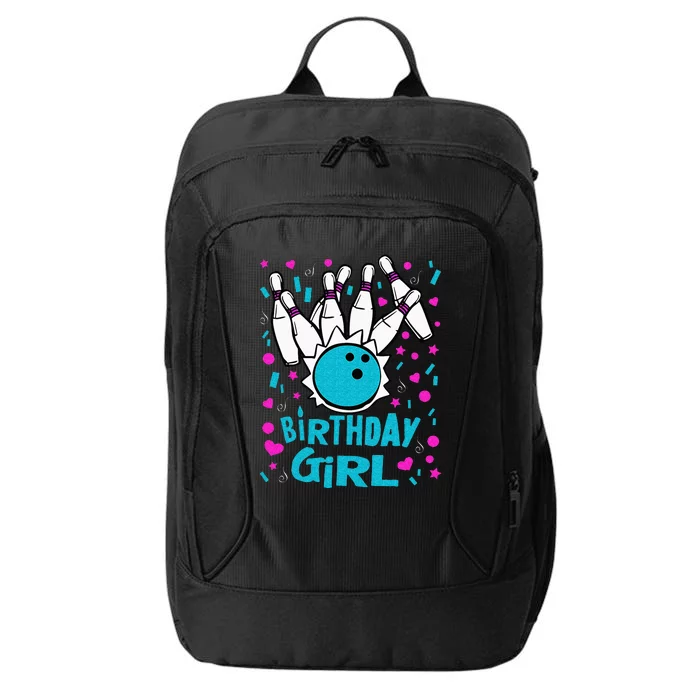 Cute Bowling Party Birthday Girl Pins Bowler Gift City Backpack