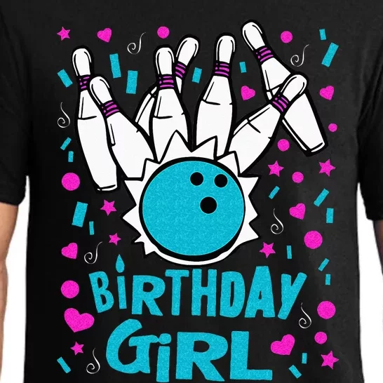 Cute Bowling Party Birthday Girl Pins Bowler Gift Pajama Set