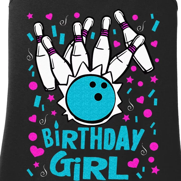 Cute Bowling Party Birthday Girl Pins Bowler Gift Ladies Essential Tank