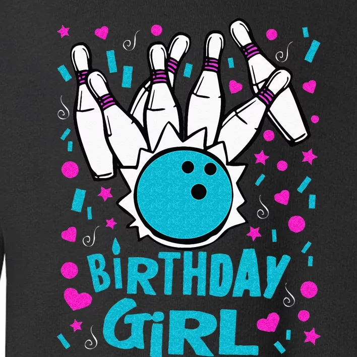 Cute Bowling Party Birthday Girl Pins Bowler Gift Toddler Sweatshirt