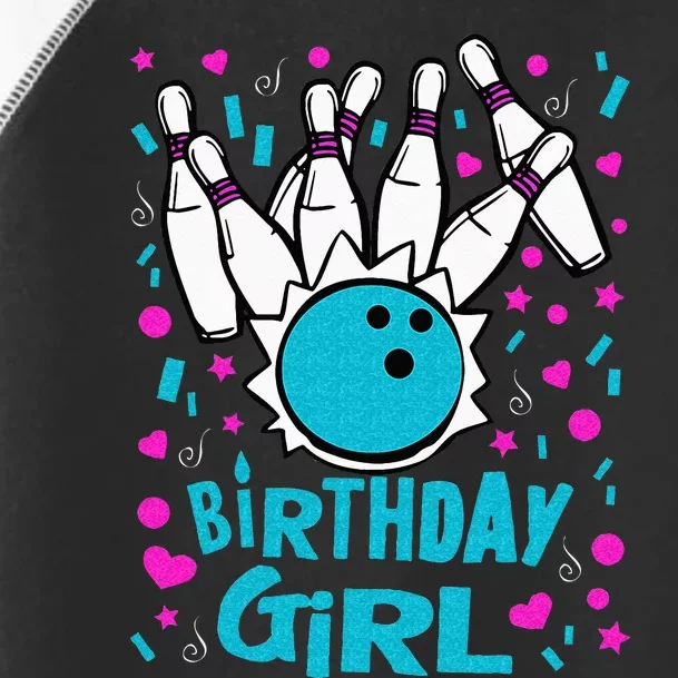 Cute Bowling Party Birthday Girl Pins Bowler Gift Toddler Fine Jersey T-Shirt