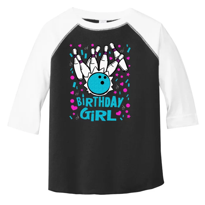 Cute Bowling Party Birthday Girl Pins Bowler Gift Toddler Fine Jersey T-Shirt