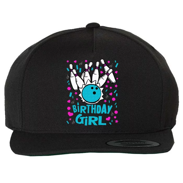 Cute Bowling Party Birthday Girl Pins Bowler Gift Wool Snapback Cap