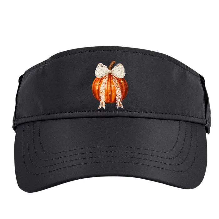 Coquette Bow Pumpkin Season Autumn Fall YAll Thanksgiving Adult Drive Performance Visor