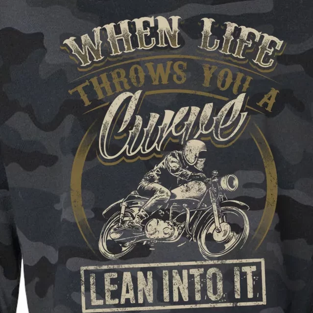 Cool Biker Quote Funny Motorcycle Saying Love Riding Cropped Pullover Crew