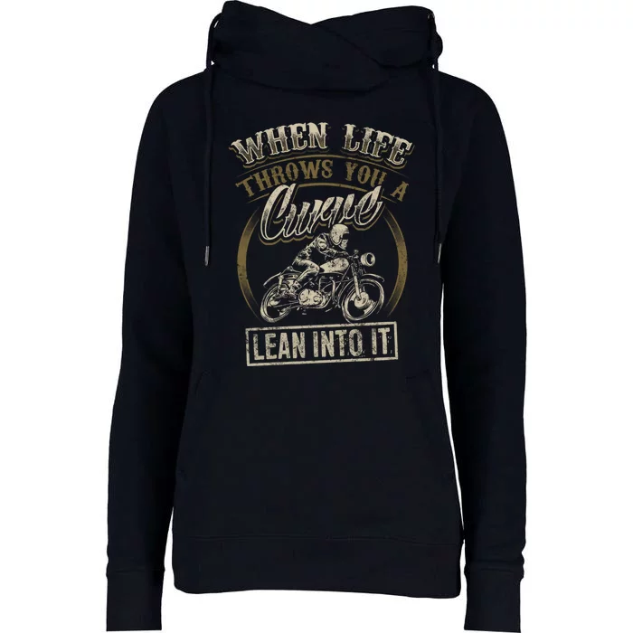 Cool Biker Quote Funny Motorcycle Saying Love Riding Womens Funnel Neck Pullover Hood