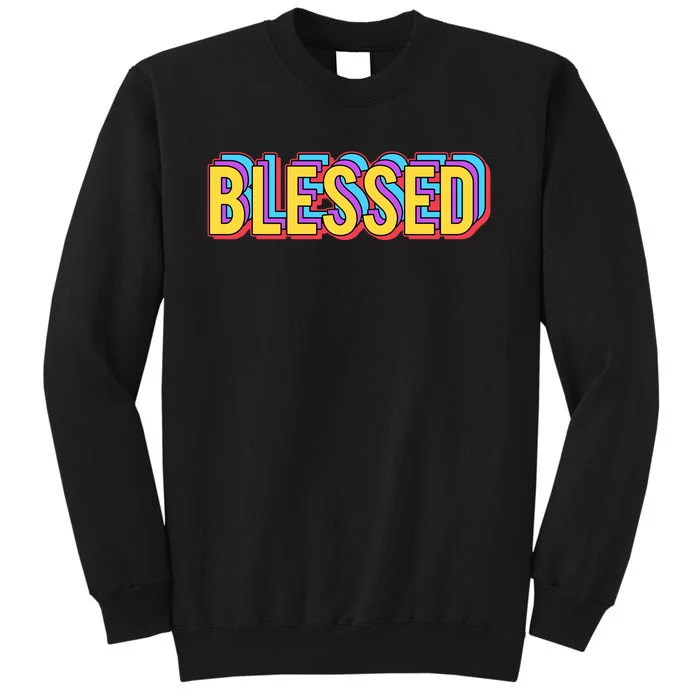 Colorful Blessed Quote Gift Sweatshirt