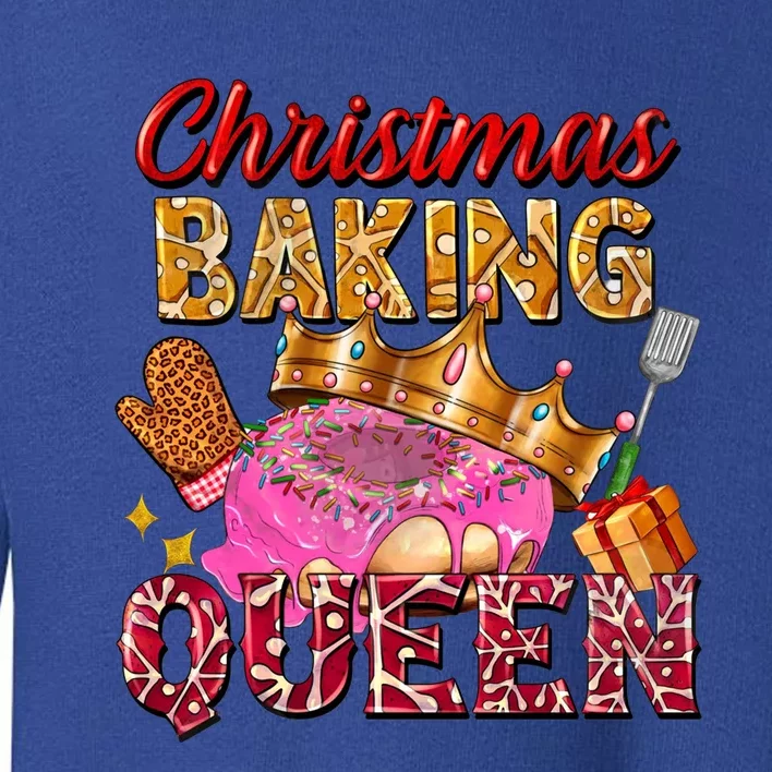 Christmas Baking Queen Donut Lover Xmas Bakers Funny Gift Toddler Sweatshirt