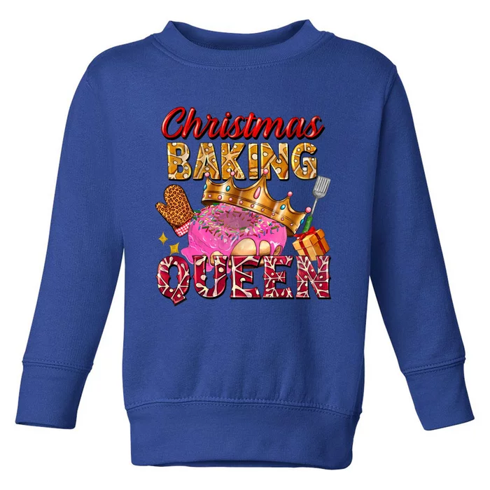 Christmas Baking Queen Donut Lover Xmas Bakers Funny Gift Toddler Sweatshirt