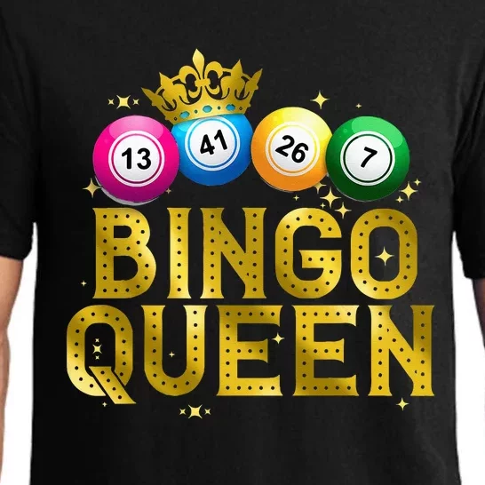 Cool Bingo Queen For Women Girls Lotto Casino Lucky Gambling Pajama Set