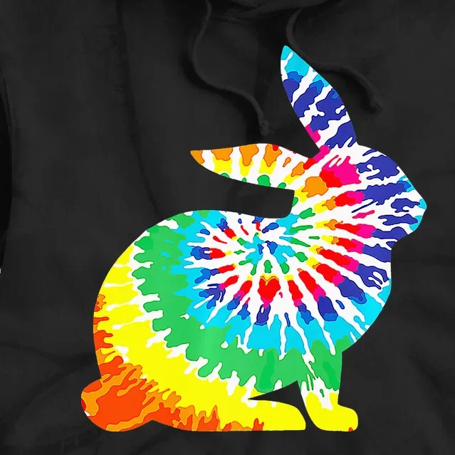 Cute Bunny Rabbit Tie Dye Bow Tie Easter Day Tie Dye Hoodie