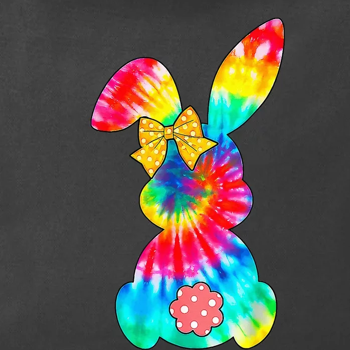 Cute Bunny Rabbit Tie Dye Bow Tie Easter Day Zip Tote Bag