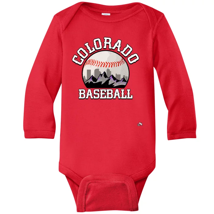 Colorado Baseball Rocky Mountain Team Baby Long Sleeve Bodysuit