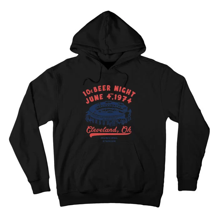 Cleveland Baseball Retro 10 Cent Beer Night Tall Hoodie