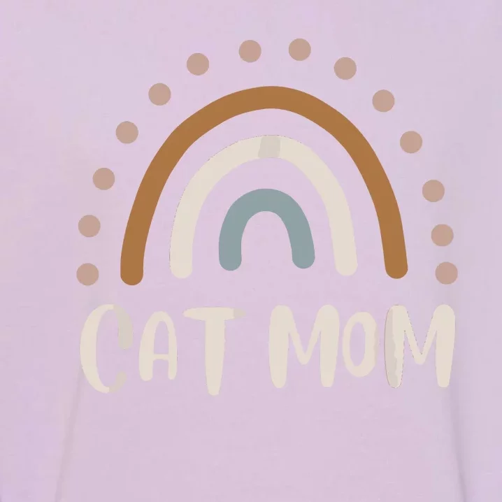 Cute Boho Rainbow Cat Mom Garment-Dyed Sweatshirt