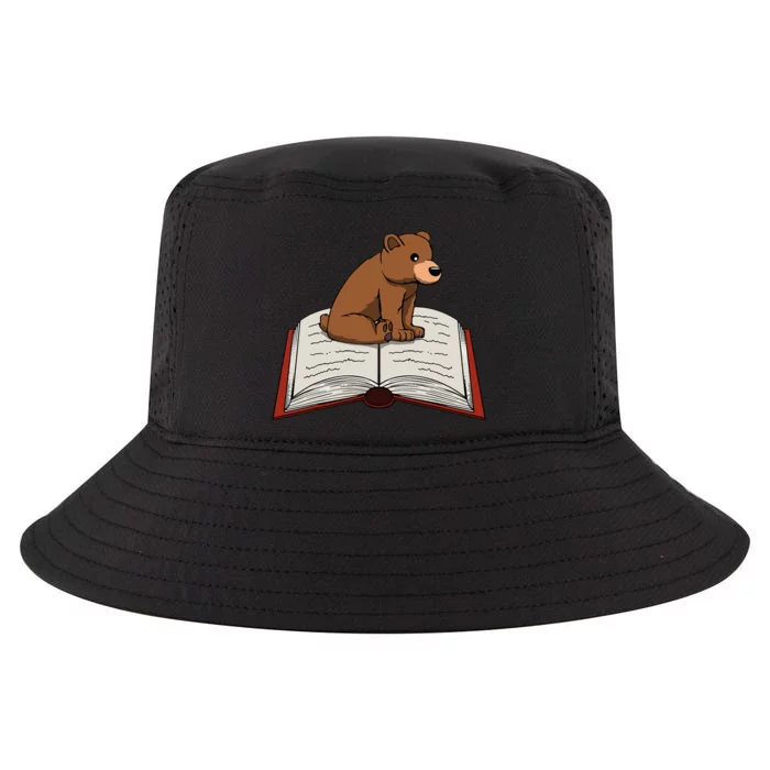 Cute Bear Reading Books Literature Nature Cool Comfort Performance Bucket Hat