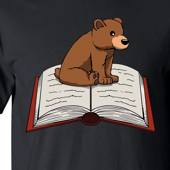 Cute Bear Reading Books Literature Nature Tall T-Shirt