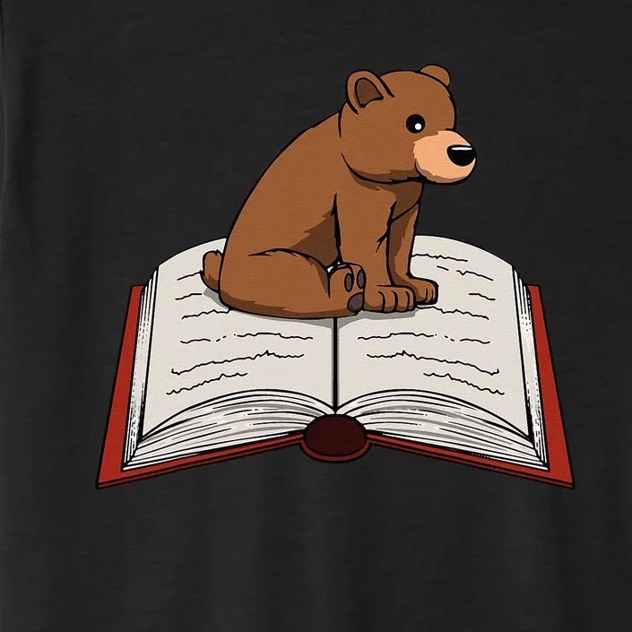 Cute Bear Reading Books Literature Nature ChromaSoft Performance T-Shirt