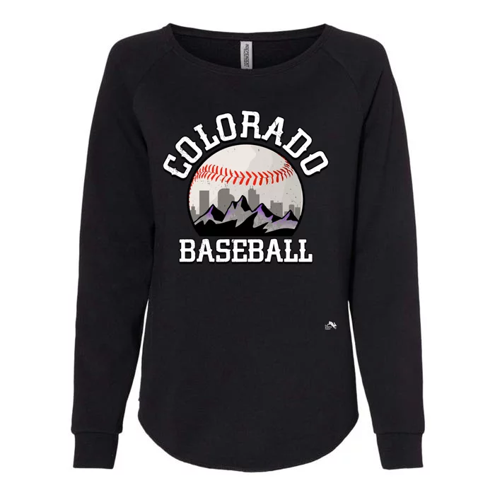 Colorado Baseball Rocky Mountain Team Womens California Wash Sweatshirt