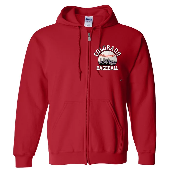 Colorado Baseball Rocky Mountain Team Full Zip Hoodie