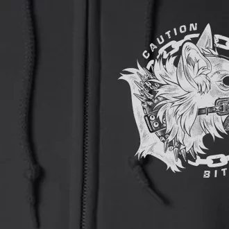 Caution Bite Risk Full Zip Hoodie