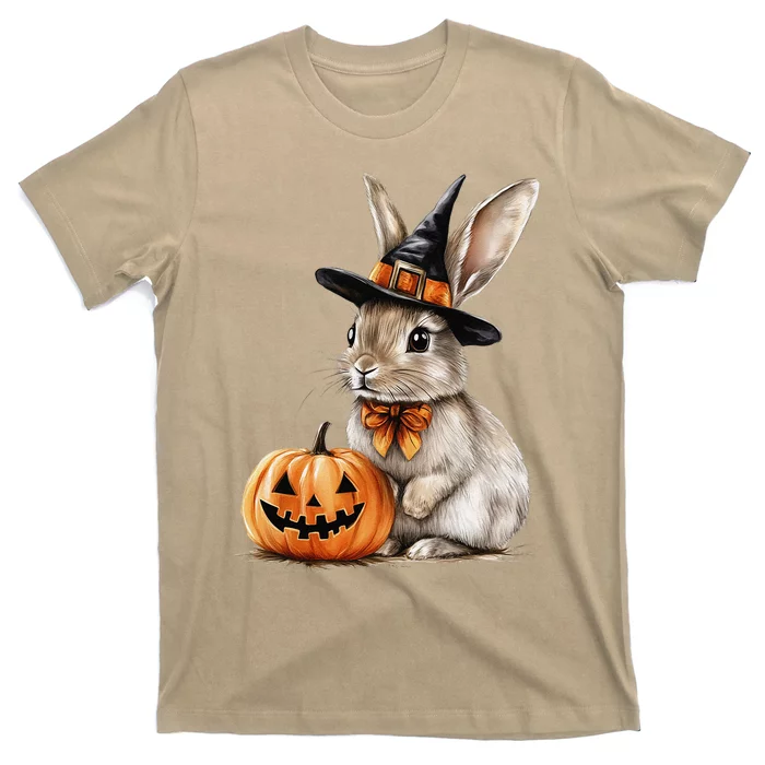 Cute Bunny Rabbit Halloween Pumpkin Costume Spooky Season T-Shirt