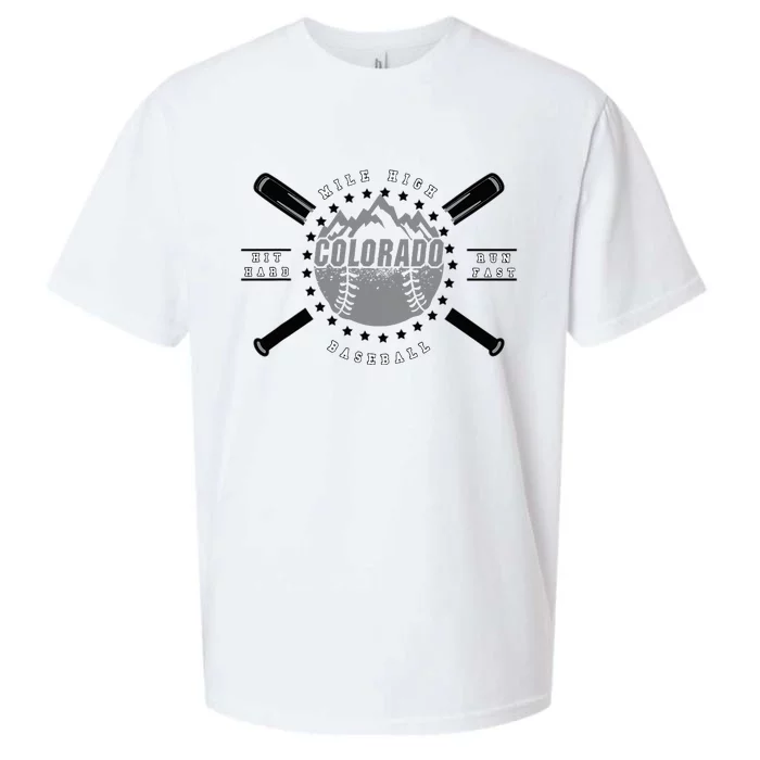 Colorado Baseball Rocky Mountains Graphic Design Sueded Cloud Jersey T-Shirt