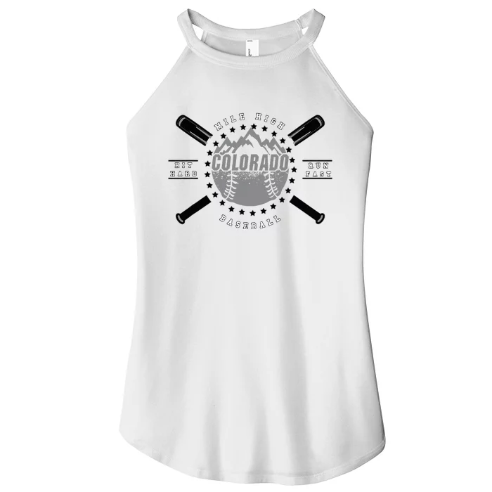 Colorado Baseball Rocky Mountains Graphic Design Women’s Perfect Tri Rocker Tank