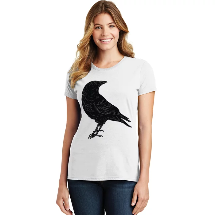 Crow Blackbird Raven Silhouette Bird Women's T-Shirt