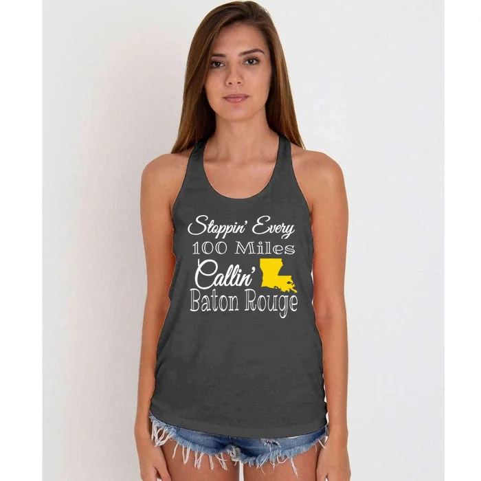 Callin Baton Rouge Music Concert Women's Knotted Racerback Tank