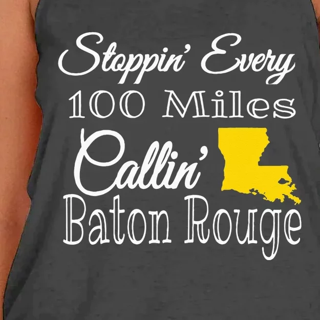 Callin Baton Rouge Music Concert Women's Knotted Racerback Tank