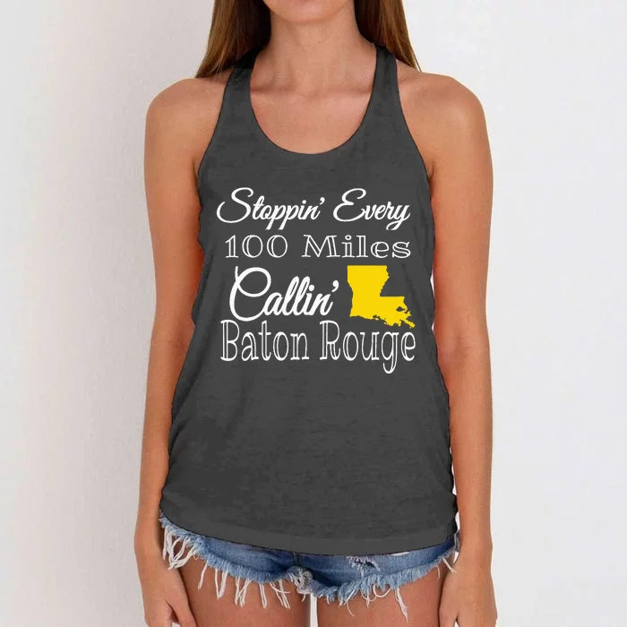 Callin Baton Rouge Music Concert Women's Knotted Racerback Tank