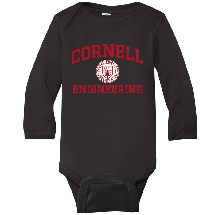 Cornell Big Red Engineering Seal Neutral Baby Long Sleeve Bodysuit