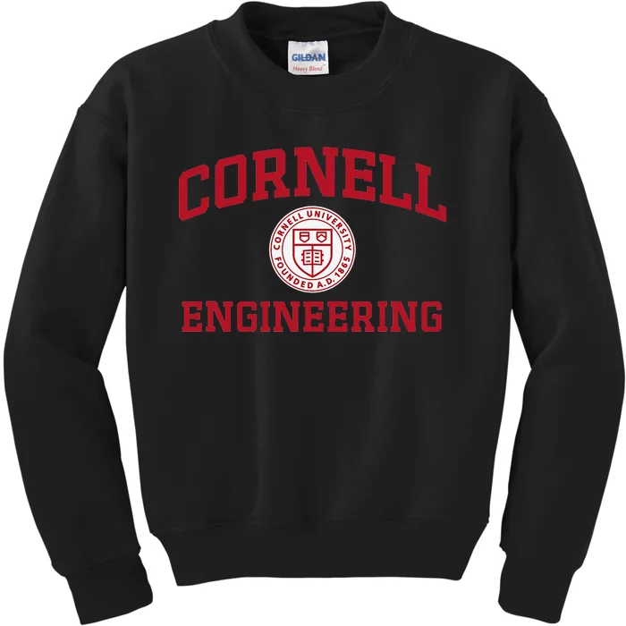 Cornell Big Red Engineering Seal Neutral Kids Sweatshirt