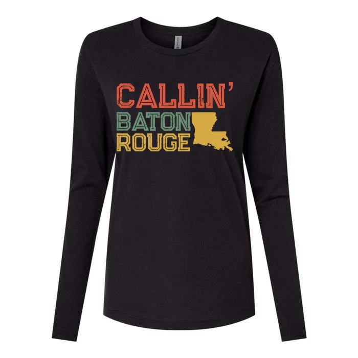 Callin Baton Rouge Womens Cotton Relaxed Long Sleeve T-Shirt