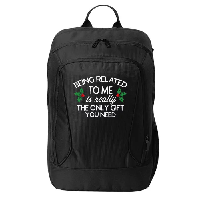 Christmas Being Related To Me Family Joke City Backpack