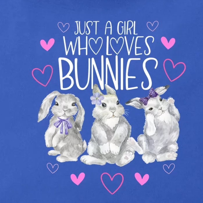 Cool Bunny Rabbit Gift Just A Girl Who Loves Bunnies Gift Zip Tote Bag