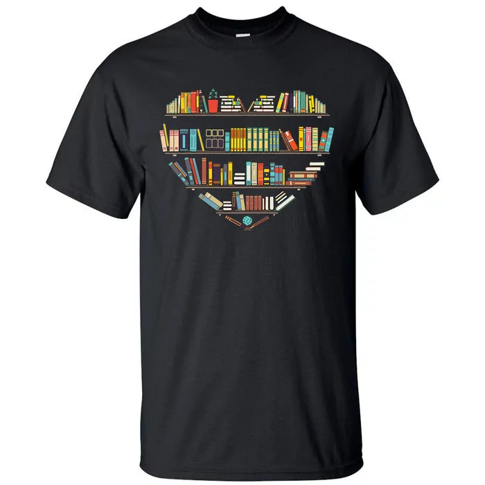 Cool Books Reading Men Women Book Lover Literacy Librarian Tall T-Shirt