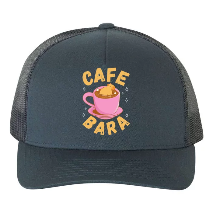 Cafe Bara Rodent Animals Vintage Capybaras Yupoong Adult 5-Panel Trucker Hat