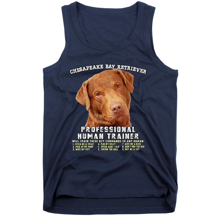 Chesapeake Bay Retriever Professional Human Trainer Cute Dog Tank Top