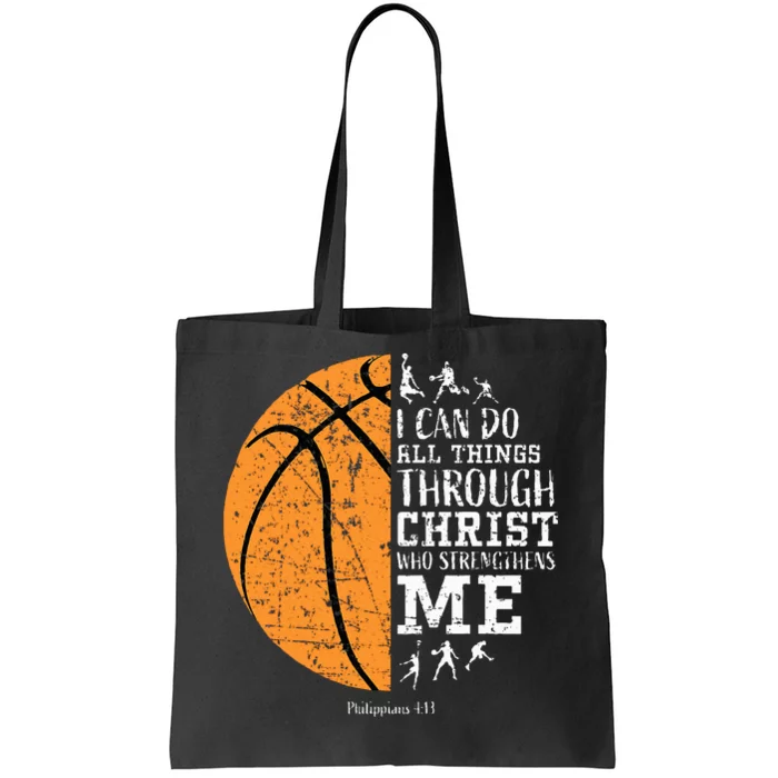 Christian Basketball Religious Gifts Tote Bag