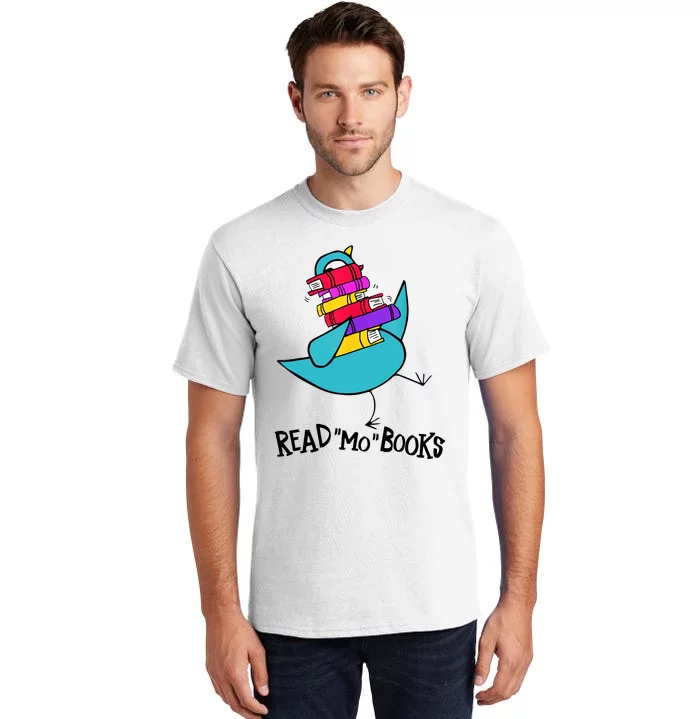 Cute Bird Read More Book Reading Day Reading Lover Book Lover Read Across Americ Tall T-Shirt