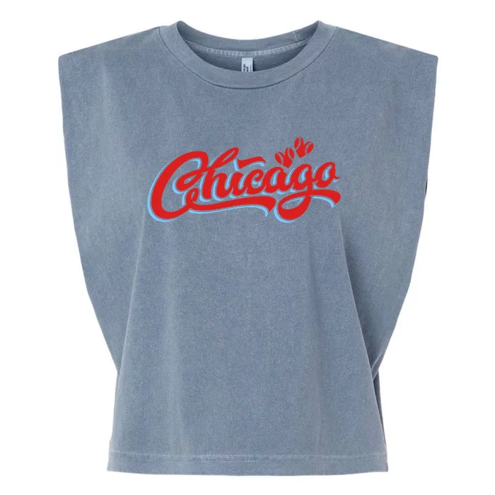 Chicago Baseball Retro Sport Lover Garment-Dyed Women's Muscle Tee