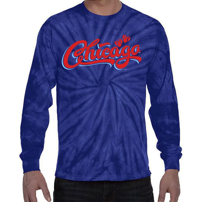 Chicago Baseball Retro Sport Lover Tie-Dye Long Sleeve Shirt