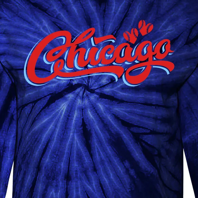 Chicago Baseball Retro Sport Lover Tie-Dye Long Sleeve Shirt