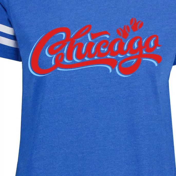 Chicago Baseball Retro Sport Lover Enza Ladies Jersey Football T-Shirt