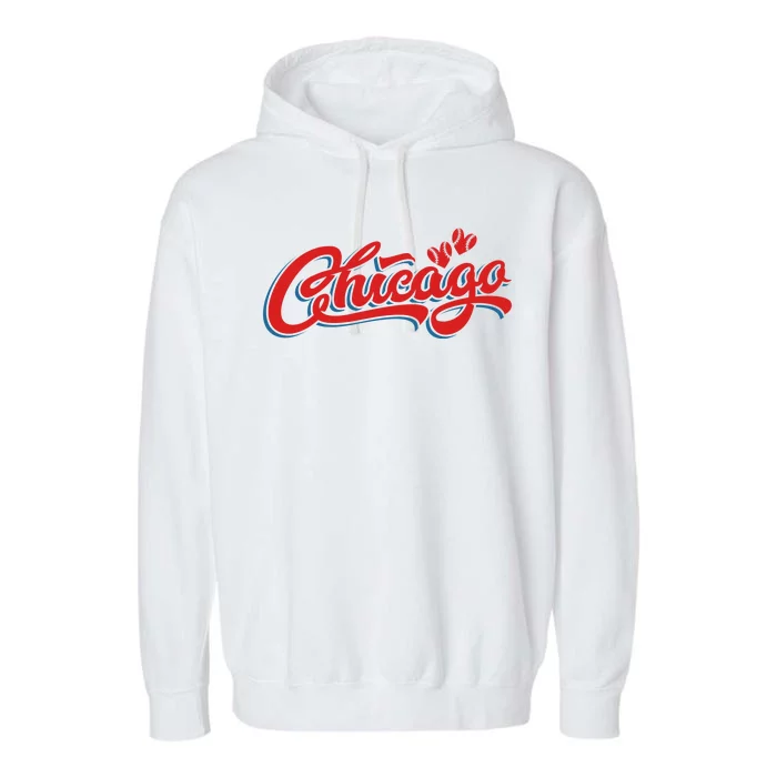 Chicago Baseball Retro Sport Lover Garment-Dyed Fleece Hoodie